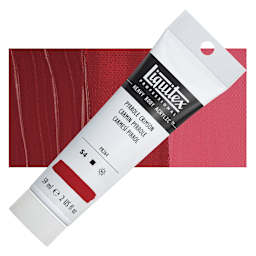 Liquitex Heavy Body Artist Acrylic - Pyrrole Crimson, 2 oz Tube and swatch