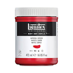 Liquitex Heavy Body Artist Acrylics - Naphthol Crimson, 16 oz Jar