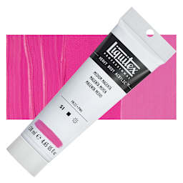 Liquitex Heavy Body Artist Acrylic - Medium Magenta, 138 ml, Tube and swatch