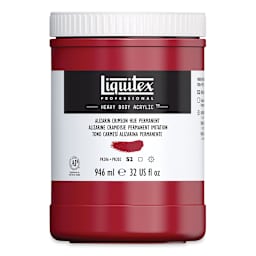 Liquitex Heavy Body Artist Acrylics - Alizarin Crimson Hue Permanent, 32 oz Jar