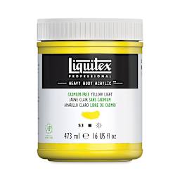 Liquitex Heavy Body Artist Acrylics - Cadmium-Free Yellow Light, 16 oz Jar