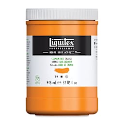 Liquitex Heavy Body Artist Acrylics - Cadmium-Free Orange, 32 oz Jar