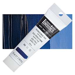 Liquitex Heavy Body Artist Acrylic - Phthalo Blue (Red Shade), 2 oz Tube and swatch