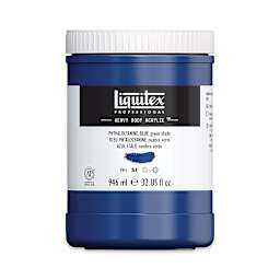 Liquitex Heavy Body Artist Acrylics - Phthalo Blue (Green Shade), 32 oz Jar