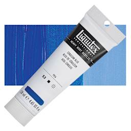 Liquitex Heavy Body Artist Acrylic - Cerulean Blue, 4.65 oz Tube and swatch