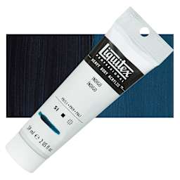 Liquitex Heavy Body Artist Acrylic - Indigo, 59 ml, Tube and swatch
