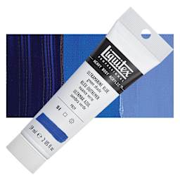 Liquitex Heavy Body Artist Acrylic - Ultramarine Blue (Green Shade), 2 oz Tube and swatch