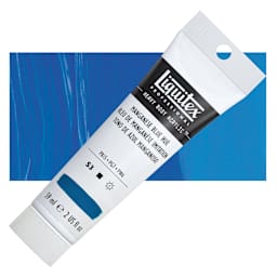 Liquitex Heavy Body Artist Acrylic - Manganese Blue Hue, 2 oz Tube and swatch