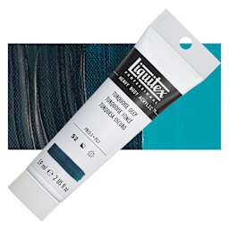 Liquitex Heavy Body Artist Acrylic - Turquoise Deep, 2 oz Tube and swatch