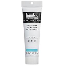 Liquitex Professional Heavy Body Acrylic Paint - Light Blue Permanent, 138 ml, Tube