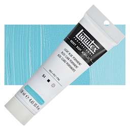 Liquitex Heavy Body Artist Acrylic - Light Blue Permanent, 138 ml, Tube and swatch