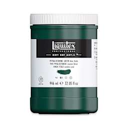 Liquitex Heavy Body Artist Acrylics - Phthalo Green (Blue Shade), 32 oz Jar