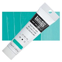 Liquitex Heavy Body Artist Acrylic - Bright Aqua Green, 2 oz Tube and swatch