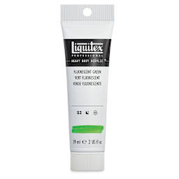 Liquitex Professional Heavy Body Acrylic Paint - Fluorescent Green, 59 ml, Tube (Front)