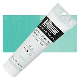 Liquitex Heavy Body Artist Acrylic - Light Phthalo Green, 59 ml, Tube and swatch