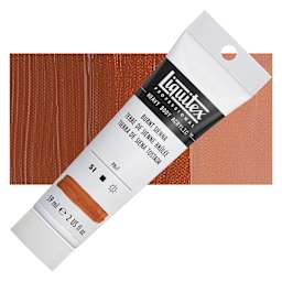 Liquitex Heavy Body Artist Acrylic - Burnt Sienna, 2 oz Tube and swatch
