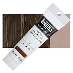 Liquitex Heavy Body Artist Acrylic - Burnt Umber, 2 oz Tube and swatch