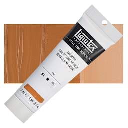 Liquitex Heavy Body Artist Acrylic - Raw Sienna, 4.65 oz Tube and swatch