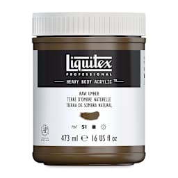 Liquitex Heavy Body Artist Acrylics - Raw Umber, 16 oz Jar