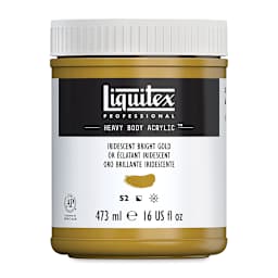 Liquitex Heavy Body Artist Acrylics - Iridescent Bright Gold, 16 oz Jar