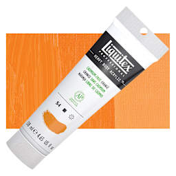 Liquitex Heavy Body Artist Acrylic - Cadmium-Free Orange, 4.65 oz and swatch