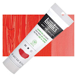 Liquitex Heavy Body Artist Acrylic - Cadmium-Free Red Medium, 4.65 oz and swatch