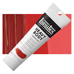 Liquitex Heavy Body Artist Acrylic - Quinacridone Red Orange, 2 oz Tube and swatch