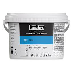 Liquitex Acrylic Gesso-White 1/2 Gallon Bucket. Front of bucket.