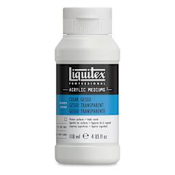 Liquitex Acrylic Gesso-Clear 4oz Bottle. Front of bottle.