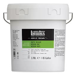 Liquitex Fluids Acrylic Medium - Matte, Gallon. Front of bucket.