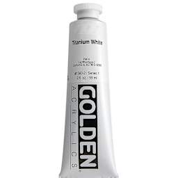 Golden Heavy Body Artist Acrylics - Titanium White, 2 oz Tube