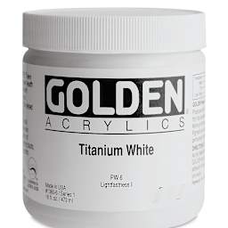 Golden Heavy Body Artist Acrylics - Titanium White, 16 oz Jar