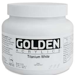 Golden Heavy Body Artist Acrylics - Titanium White, 32 oz Jar
