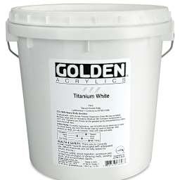 Golden Heavy Body Artist Acrylics - Titanium White, 128 oz Jar