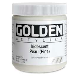 Golden Heavy Body Acrylic Paint - Iridescent Pearl (Fine), 8 oz Jar