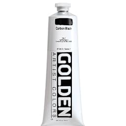 Golden Heavy Body Artist Acrylics - Carbon Black, 5 oz Tube