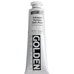 Golden Heavy Body Acrylic Paint - Iridescent Stainless Steel (Fine), 2 oz tube
