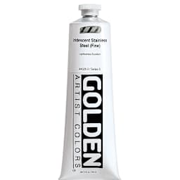 Golden Heavy Body Acrylic Paint - Iridescent Stainless Steel (Fine), 5 oz tube