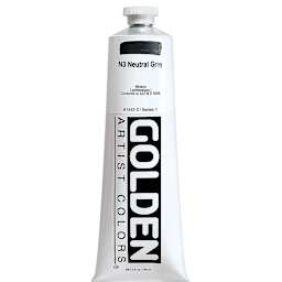 Golden Heavy Body Acrylic Paint - Neutral Gray N3, 5 oz tube