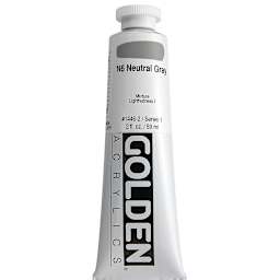 Golden Heavy Body Artist Acrylics - Neutral Gray N6, 2 oz Tube