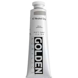 Golden Heavy Body Artist Acrylics - Neutral Gray N7, 2 oz Tube
