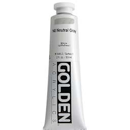 Golden Heavy Body Artist Acrylics - Neutral Gray N8, 2 oz Tube
