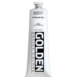 Golden Heavy Body Acrylic Paint - Neutral Gray N8, 5 oz tube