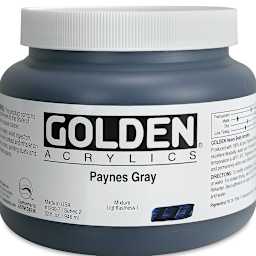 Golden Heavy Body Artist Acrylics - Paynes Gray, 32 oz Jar