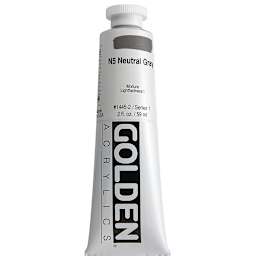 Golden Heavy Body Artist Acrylics - Neutral Gray N5, 2 oz Tube