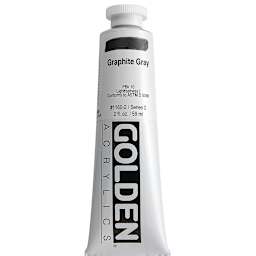 Golden Heavy Body Artist Acrylics - Graphite Gray, 2 oz Tube