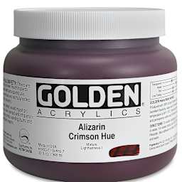 Golden Heavy Body Artist Acrylics - Alizarin Crimson Hue, 32 oz Jar