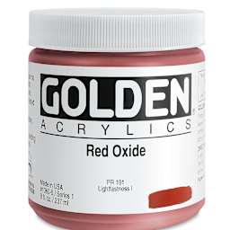 Golden Heavy Body Artist Acrylics - Red Oxide, 8 oz Jar