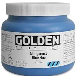 Golden Heavy Body Artist Acrylics - Manganese Blue Hue, 32 oz Jar