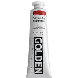 Golden Heavy Body Artist Acrylics - Cadmium Red Medium Hue, 2 oz Tube